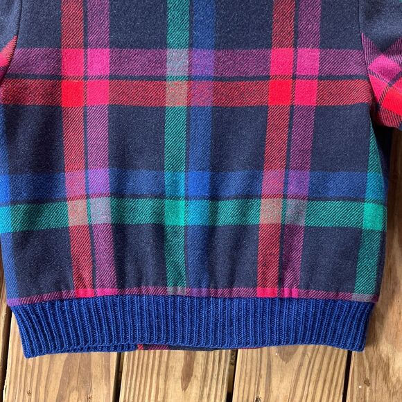 Vintage 1990s Pendleton Plaid Wool Bomber Jacket - Thinsulate Lining - S/M - Picture 13 of 16